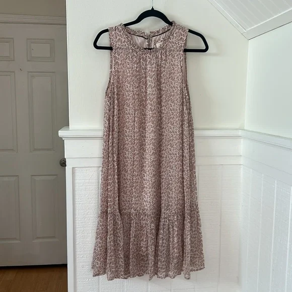 Anthropologie Natalie Flounced Pink Dress size Small, Like New - Picture 3 of 7